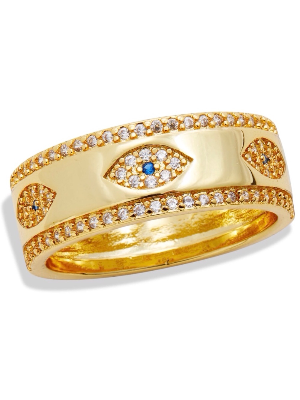 18k Sapphire Evil Eye Band - Picture 3 of 14